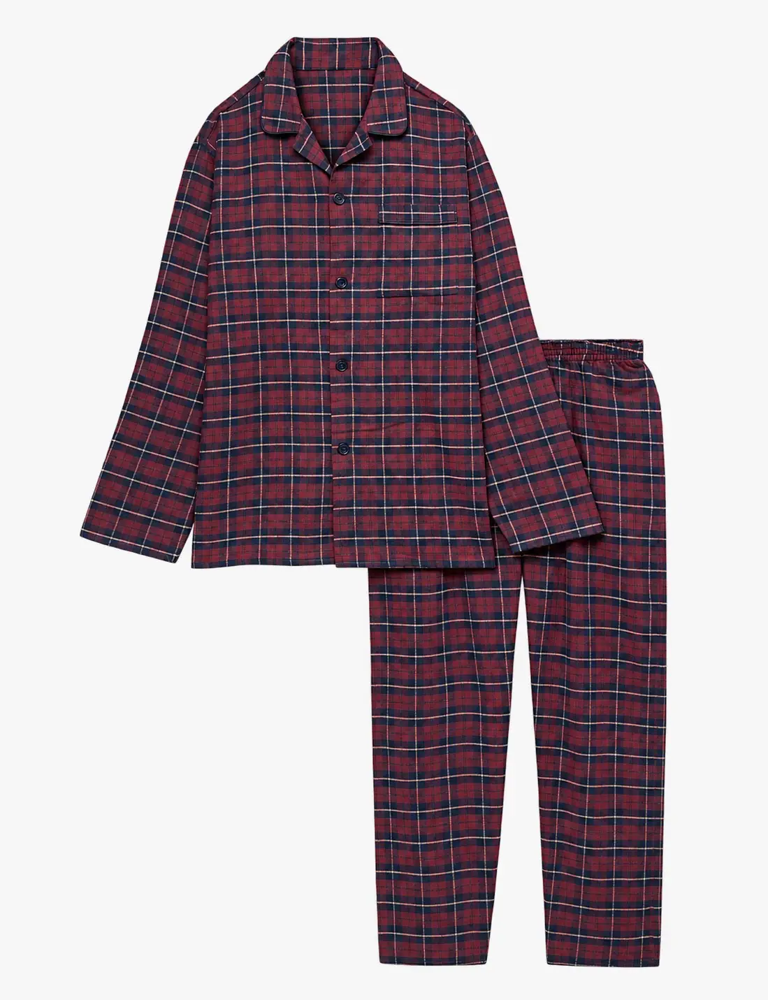 Red plaid flannel pyjama set