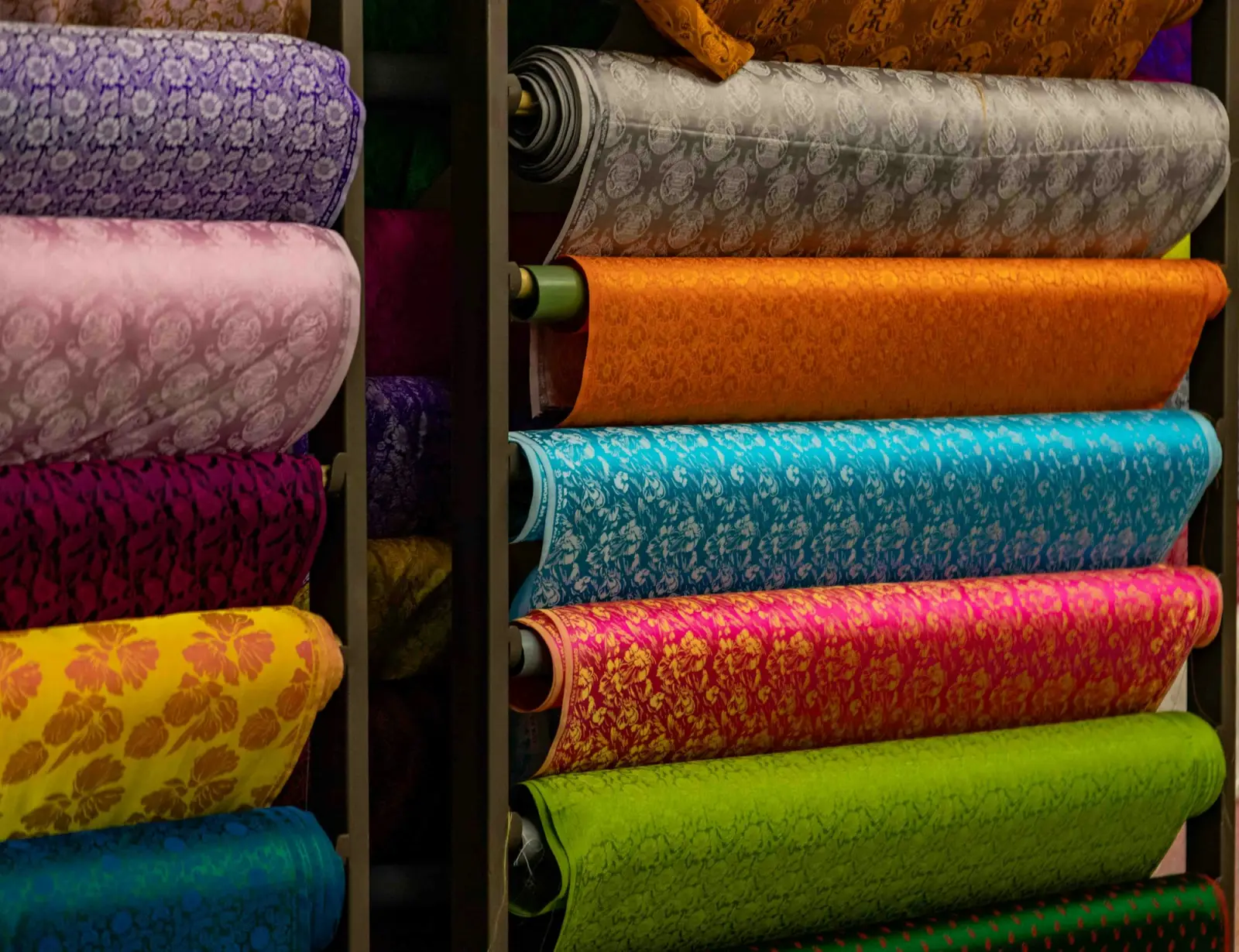 Fabric rolls in many colours to choose from