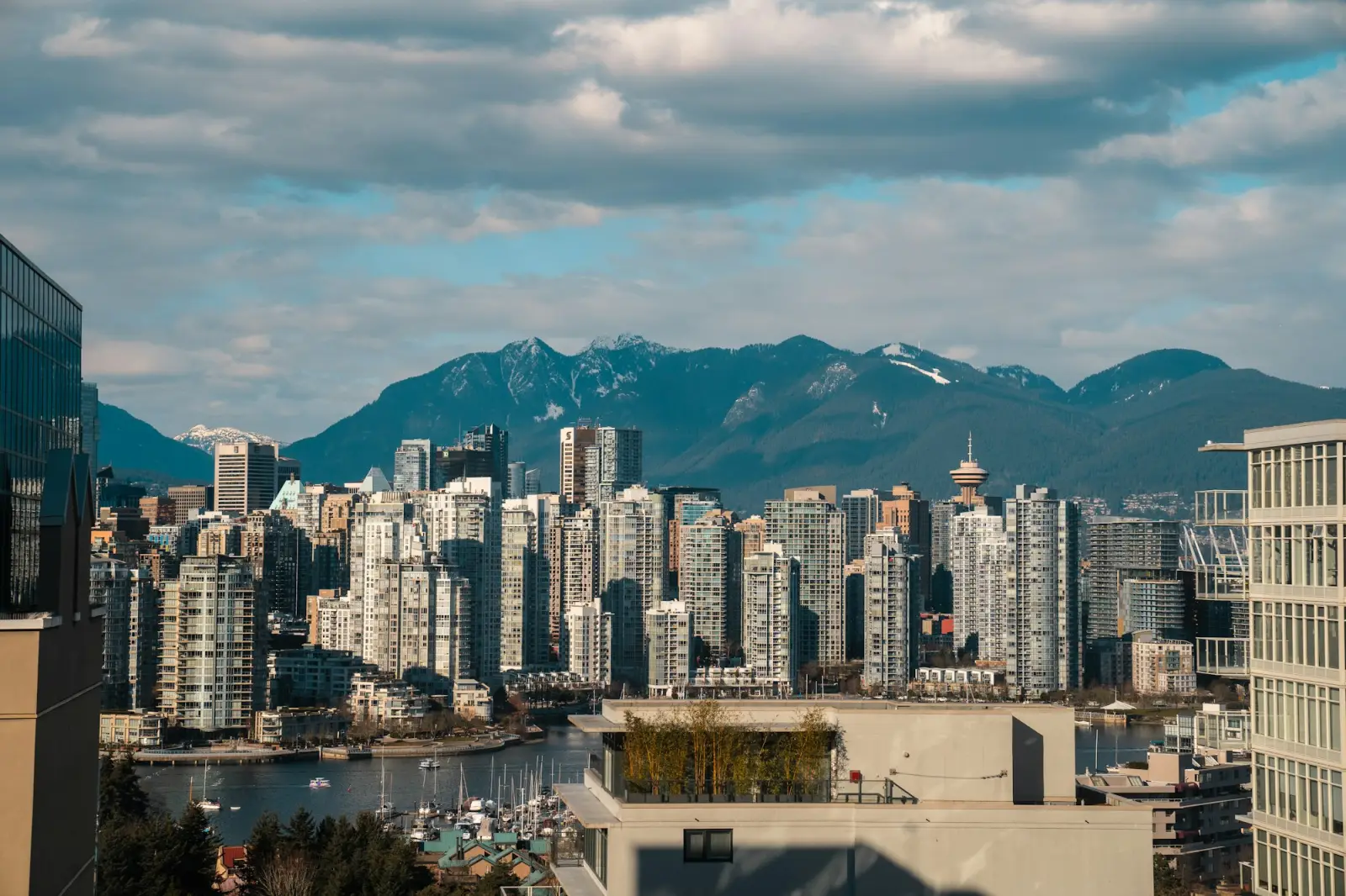 Metro Vancouver skyline with the North Shore mountains behind